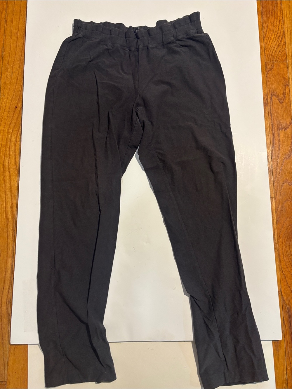 Eileen Fisher Black Straight-Leg Pull-On Pants